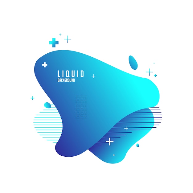 Vector liquid background with blue color