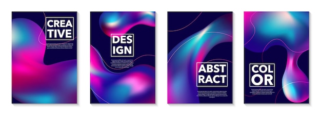 Vector liquid color background design. fluid gradient. futuristic design posters.