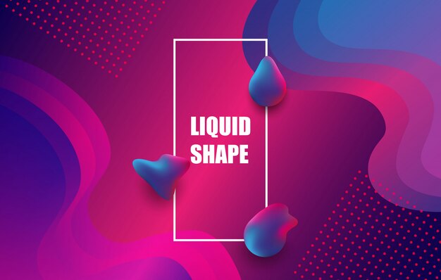 Liquid color background design. fluid gradient shapes composition.