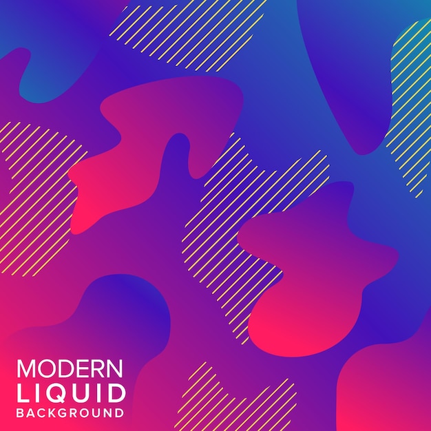 최신 유행 모양 구성으로 액체 색 배경 디자인 배너 포스터 프레임에 대한 미래 지향적인 디자인 배경