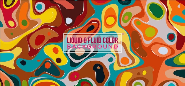 Liquid color and fluid shapes Background