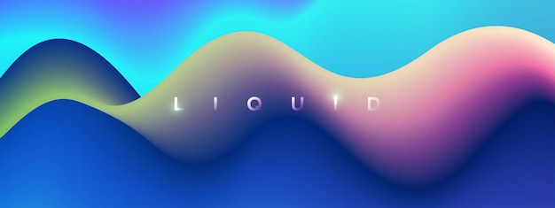 Liquid color fluid vector background