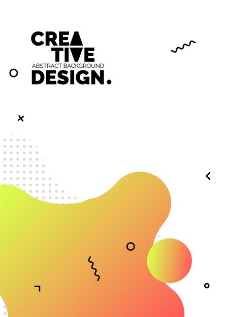 コンポジション ポスターの背景の液体の色の図形トレンディな抽象的なカバー未来的なデザイン eps10 ベクトル
