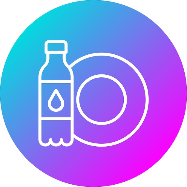 Liquid Dish Washer vector icoon Kan worden gebruikt voor House Cleaning iconset