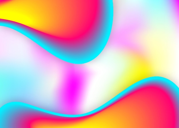 Liquid elements Holographic 3d backdrop with modern trendy blend Vivid gradient mesh Bright cover certificate design Liquid elements background with dynamic shapes and fluid