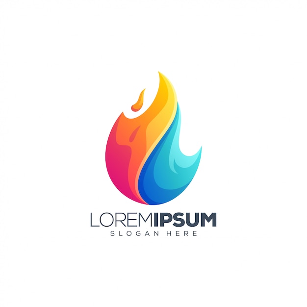 Logo design fuoco liquido