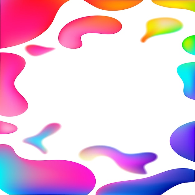 Жидкий поток радуги красочный 3D неоновый лампа лавы вектор геометрический фон для баннерной карты UI desi