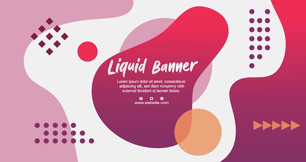 Vector liquid and fluid banner template post