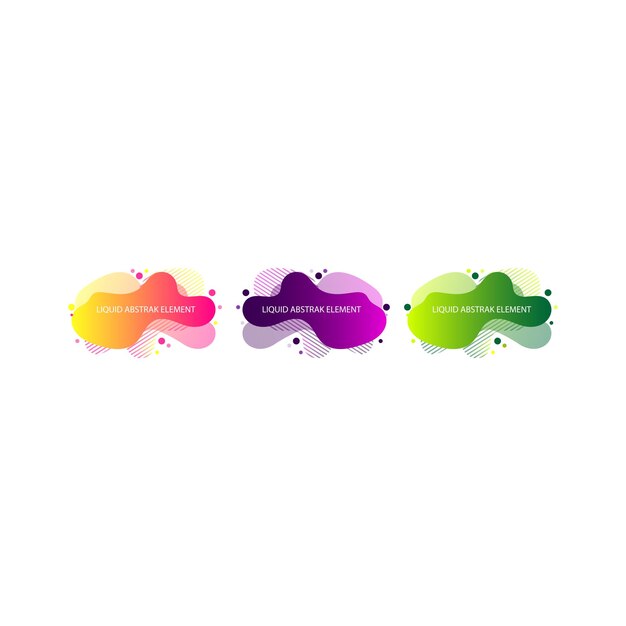Liquid Fluid Vectorのデザインテンプレートはシンプルでモダンです