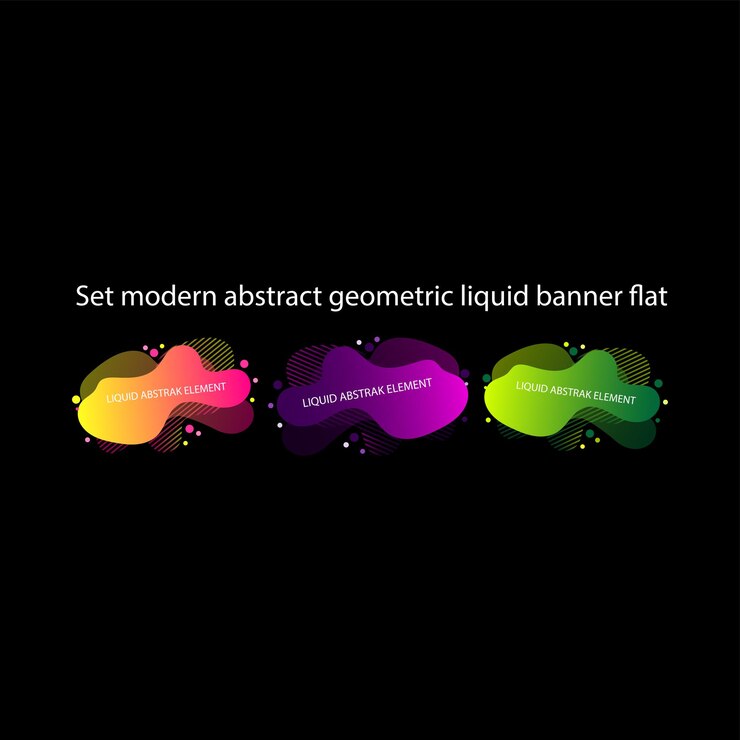 Vector liquid fluid vector design templates simple and modern