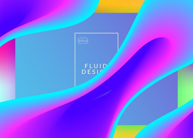 Liquid fluid with dynamic elements and shapes Landing page