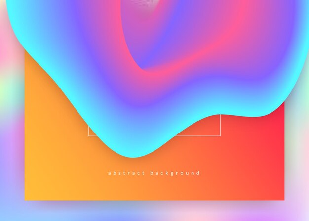 Liquid fluid with dynamic elements and shapes landing page