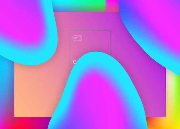liquid fluid with dynamic elements and shapes landing page