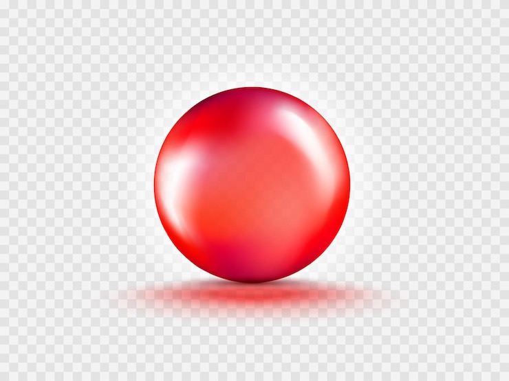 Vector liquid gel red round bubble capsule isolated on transparent background cosmetic oil capsule of vitamins and minerals realistic vector