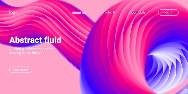 液体グラデーション形状抽象的な流体ポスターデザイン