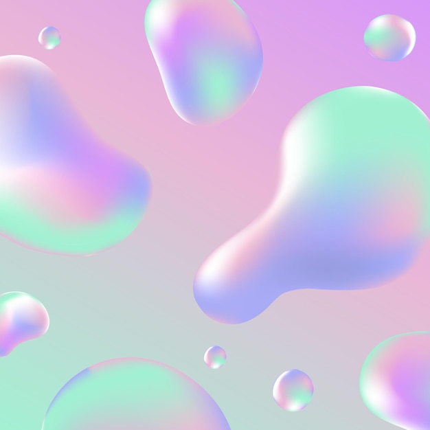 Liquid holographic gradient neon background