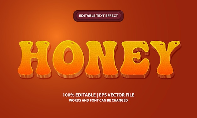 Liquid honey text effect. design lettering. Editable text effects - EPS File