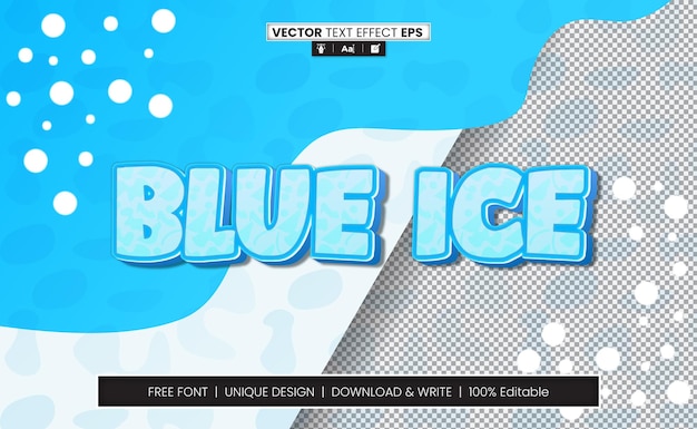 Liquid Ice Water Freeze Text Effect