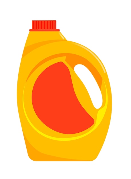 Liquid laundry detergent bottle isolated on white background