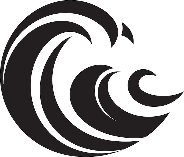 Liquid Lineage Water Wave Icon Vector Zen Wave Minimalistisch Wave Logo Design