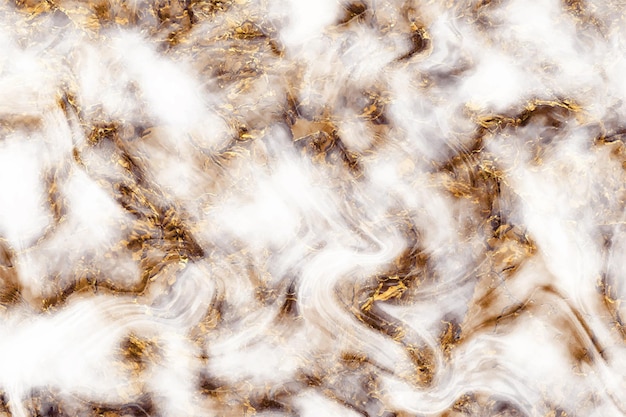 Liquid marble background with gold splatter