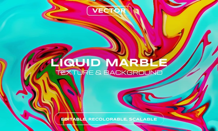Vector liquid marble background