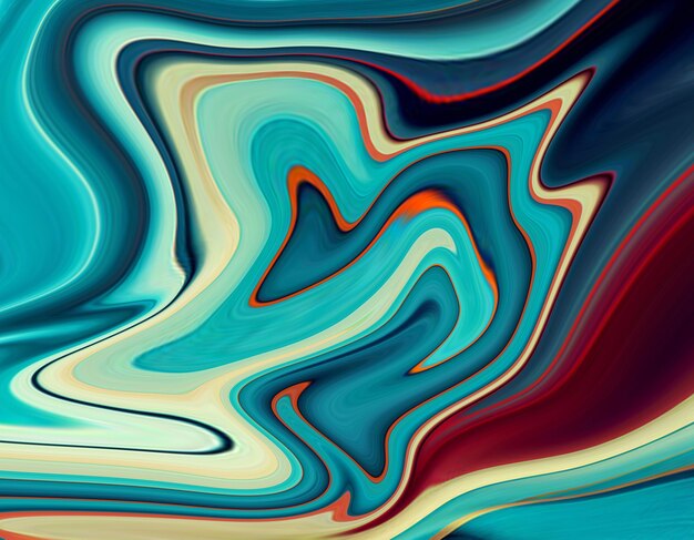 液体の大理石のテクスチャ背景。波状のサイケデリックな背景。 Web デザインのための抽象画