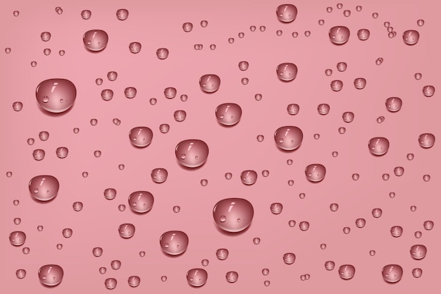 ベクトル 液体のピンク色のジェルまたはコラーゲンの濡れた滴美容液または水のこぼれた水たまり
