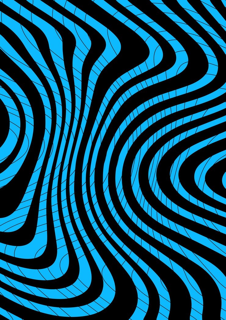 Vector liquid shape design art line background