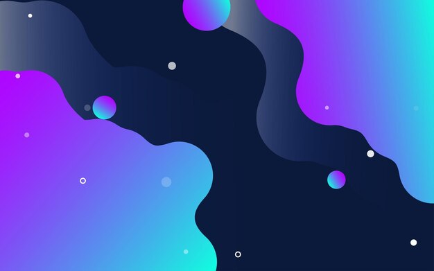Liquid shapes and forms blobs with gradient color