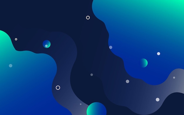 Vector liquid shapes and forms blobs with gradient color