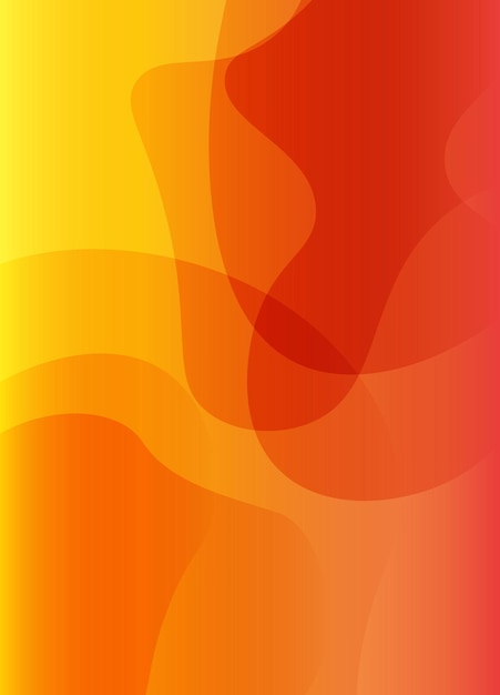 Vector liquid shapes on plain background, orange shades, abstract wallpaper