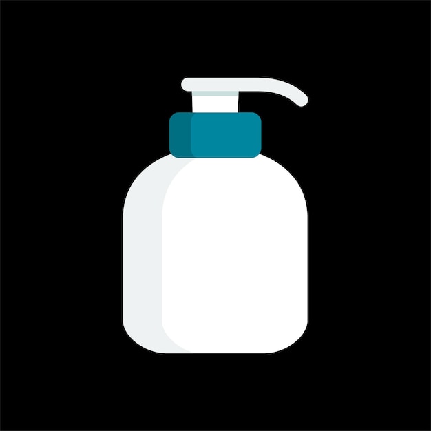 Liquid soap dispenser cosmetic plastic bottle Vector illustration