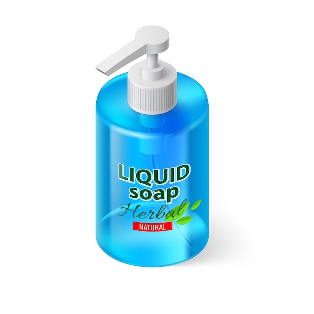 Liquid soap isometric