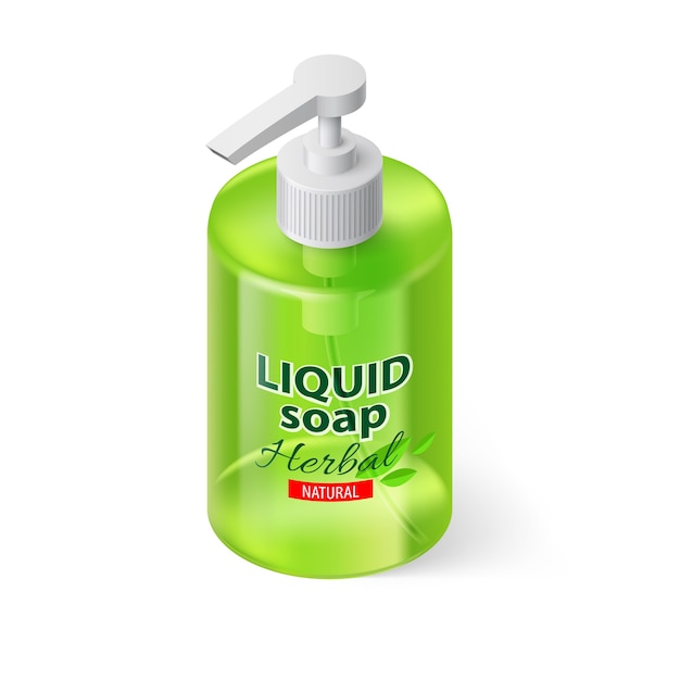 Liquid soap isometric