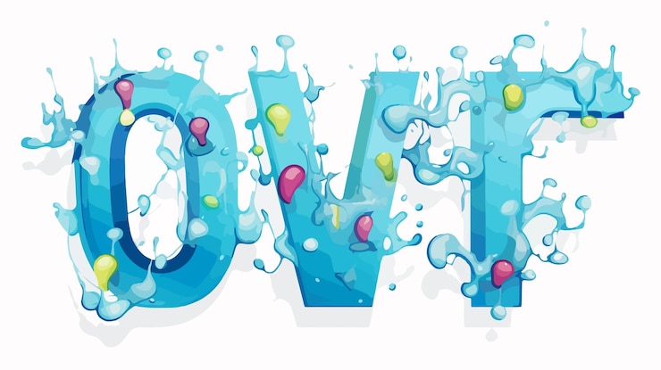 Vector liquid typeface design vector illustration for cartoons