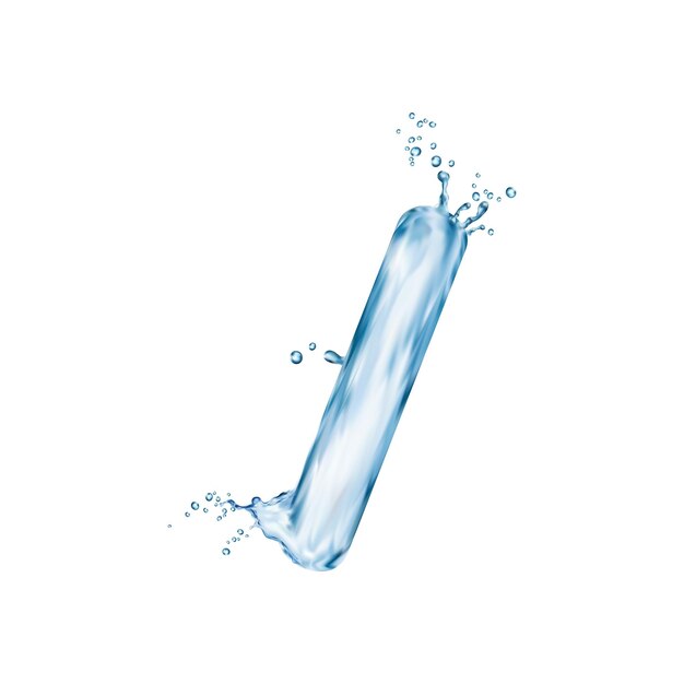 Vettore segno di barra di acqua liquida con tipo di bolle di spruzzi