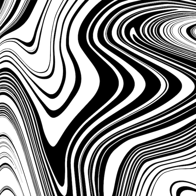 Liquify effect background with black and white colors