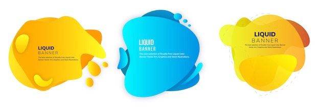 Liquify Fluid Color Banner Design Template