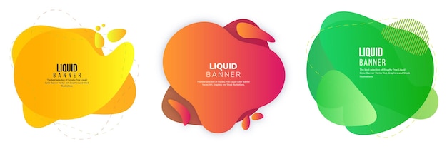 Modello di progettazione di banner a colori fluidi