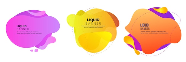 Liquify Fluid Color Banner Design Template