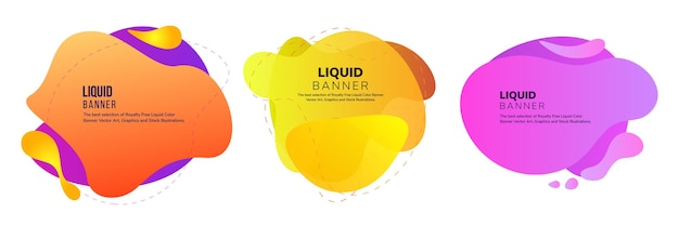 Liquify fluid color banner design template