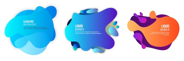 Liquify fluid color banner design template