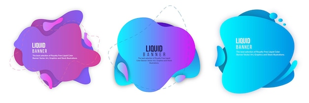 Liquify fluid color banner design template