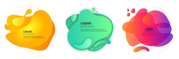 Liquify fluid color banner  set
