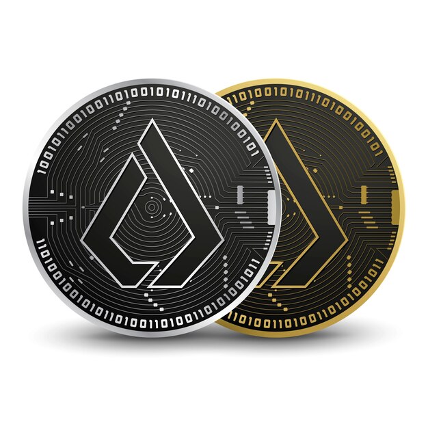 Vector lisk cryptocurrencie coin