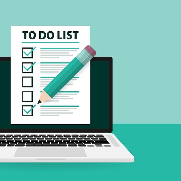 To do list clipboard Check mark Work planning or schedule Vector illustration