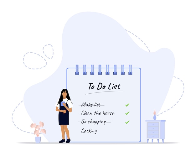 Vector to do list concept illustration