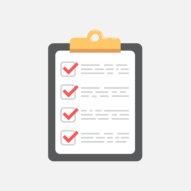 To do list icon Checklist task list vector illustration in flat style Reminder concept icon on white background