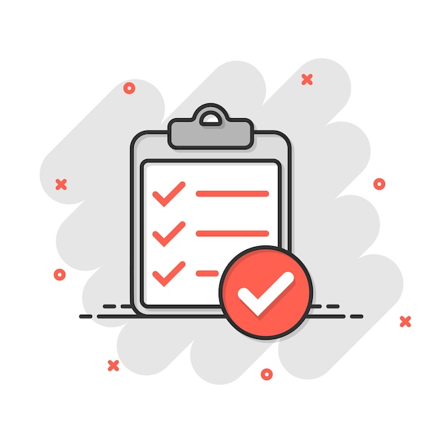 To do list icon in comic style